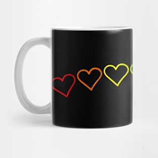 Proud rainbow hearts Mug